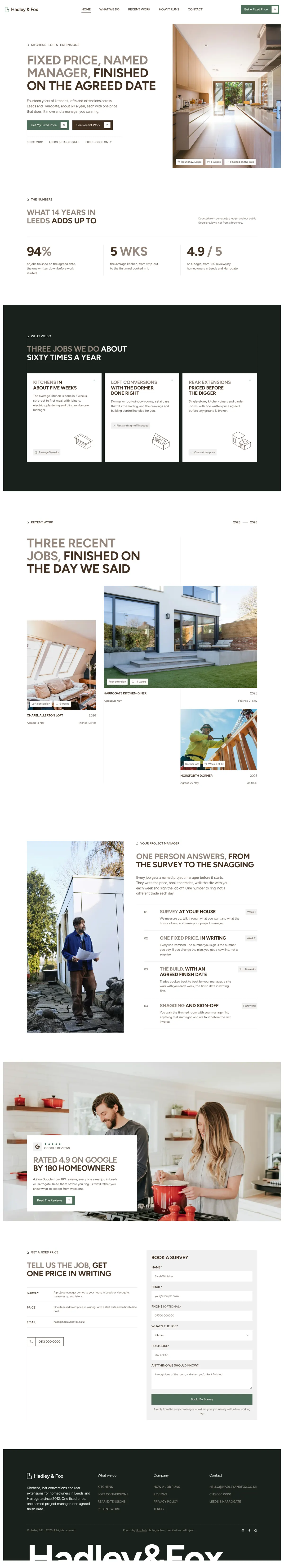 Hadley & Fox homepage, made with Marlo