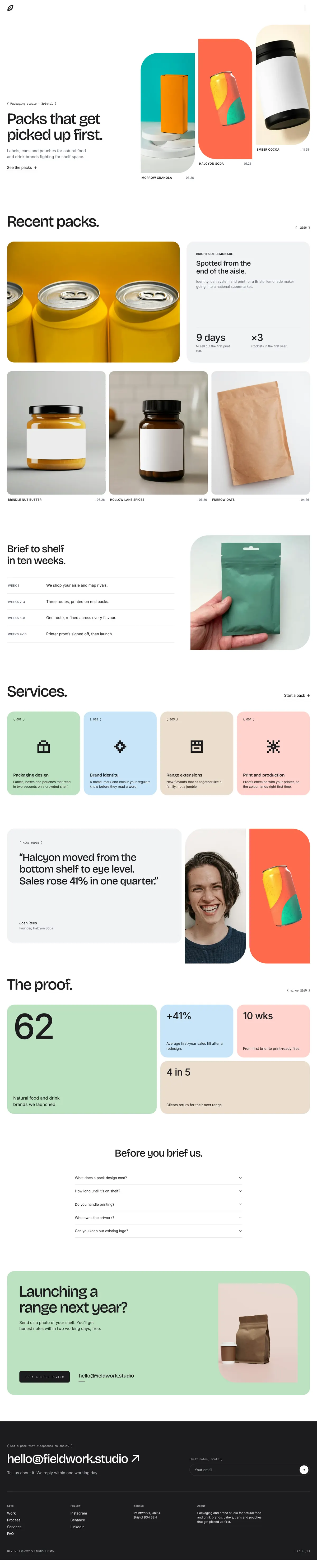 Fieldwork homepage, made with Pello