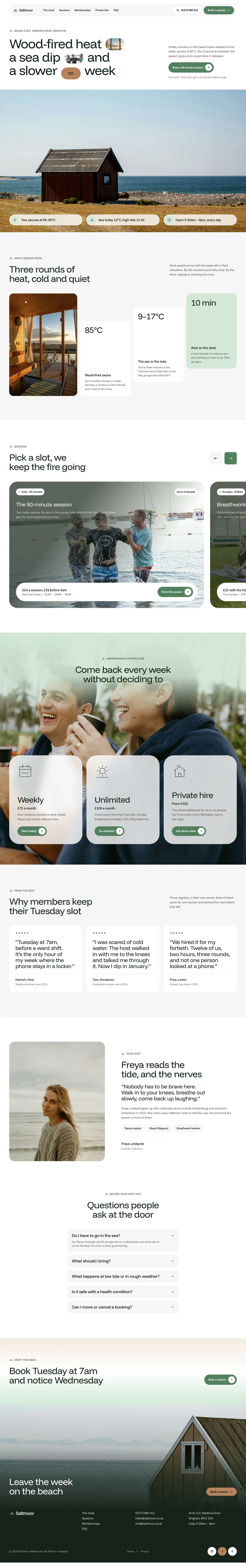 Saltmoor homepage, made with Ravia