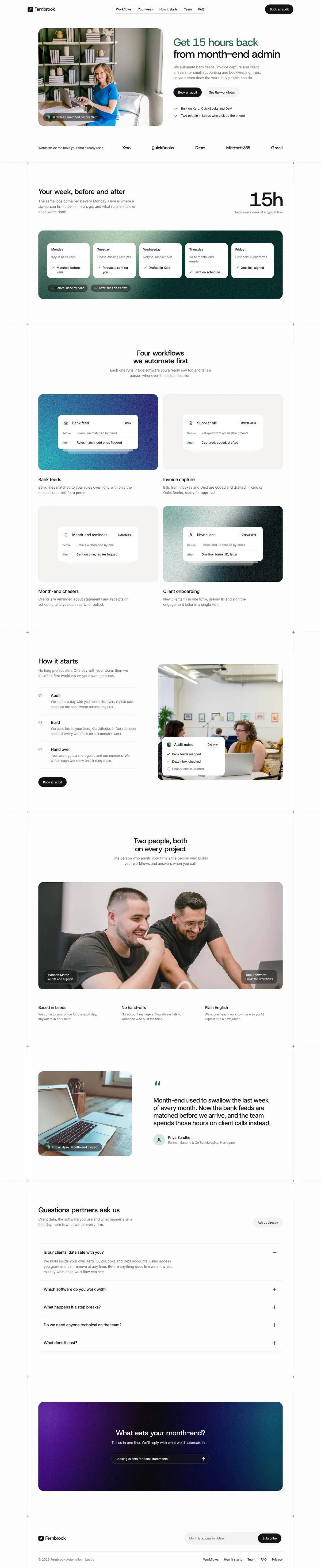 Fernbrook Automation homepage, made with Zivo
